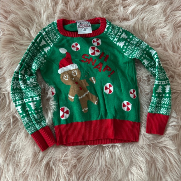 Well Worn: Gingerbread Man Oh Snap Sweater (18 months) - Picture 2 of 4